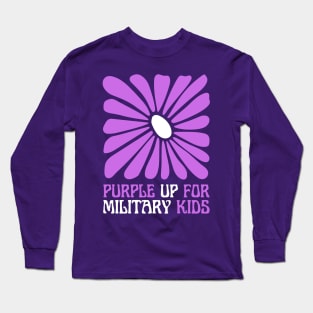 PURPLE UP FOR MILITARY KIDS Long Sleeve T-Shirt